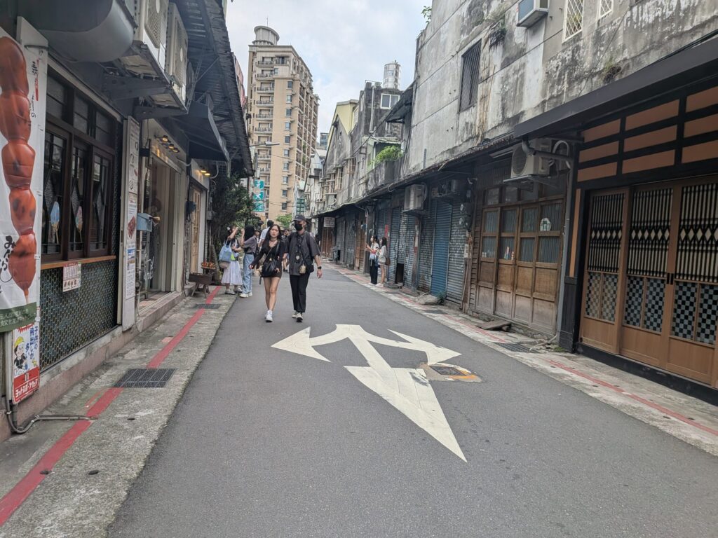 台湾、台北の赤峰街の街並み①
